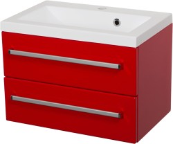 Szafka łazienkowa czerwona 60cm FOKUS z umywalką [PRODUKT NIEDOSTĘPNY]