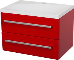 Szafka łazienkowa czerwona 60cm FOKUS z umywalką [PRODUKT NIEDOSTĘPNY]