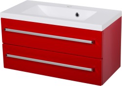 Szafka łazienkowa czerwona 80cm FOKUS z umywalką [PRODUKT NIEDOSTĘPNY]