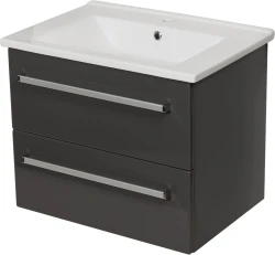 Szafka łazienkowa szara 65cm FOKUS CERAMIC z umywalką [PRODUKT NIEDOSTĘPNY]