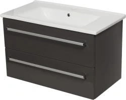 Szafka łazienkowa szara 86cm FOKUS CERAMIC z umywalką [PRODUKT NIEDOSTĘPNY]