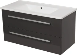 Szafka łazienkowa szara 100cm FOKUS CERAMIC z umywalką [PRODUKT NIEDOSTĘPNY]