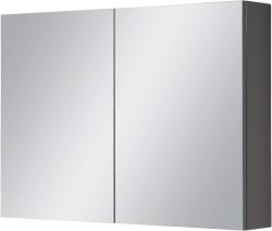 Szafka łazienkowa z lustrem szara 90x65 cm FOKUS NEW