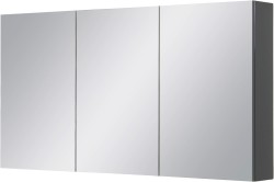 Szafka łazienkowa z lustrem szara 120x65 cm FOKUS NEW