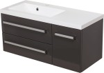 Szafka łazienkowa szara 90cm FOKUS z umywalką [PRODUKT NIEDOSTĘPNY]