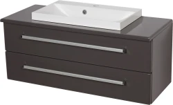 Szafka łazienkowa szara 100cm FOKUS z blatem i umywalką [PRODUKT NIEDOSTĘPNY]