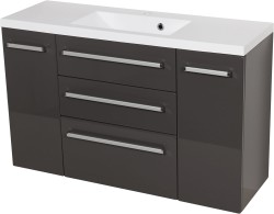 Szafka łazienkowa szara 120cm FOKUS z umywalką