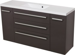 Szafka łazienkowa szara 140cm FOKUS z umywalką