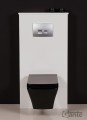 Biała zabudowa stelaża WC z płyty MDF