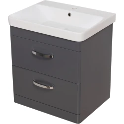 Szafka łazienkowa szara 60cm LISSA z umywalką [PRODUKT NIEDOSTĘPNY]