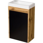 Szafka łazienkowa czarna 40cm CLER LOFT z umywalką