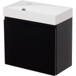 Szafka łazienkowa czarna 40cm CLER z umywalką