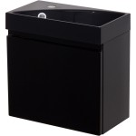 Szafka łazienkowa czarna 40cm CLER z umywalką