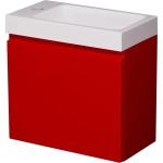 Szafka łazienkowa czerwona 40cm CLER z umywalką [PRODUKT NIEDOSTĘPNY]