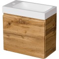 Umywalka z szafką do małej łazienki 40cm Cler dąb naturalny