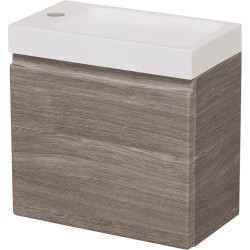 Szafka łazienkowa perłowoszara 40cm CLER z umywalką [PRODUKT NIEDOSTĘPNY]