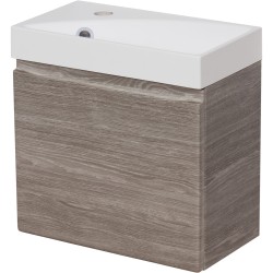 Szafka łazienkowa perłowoszara 40cm CLER z umywalką [PRODUKT NIEDOSTĘPNY]