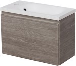 Szafka łazienkowa perłowoszara 50cm CLER z umywalką [PRODUKT NIEDOSTĘPNY]