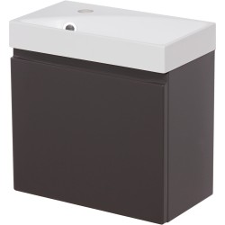 Szafka łazienkowa szara 40cm CLER z umywalką [PRODUKT NIEDOSTĘPNY]
