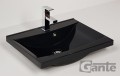 Umywalka dolomitowa LUCY-600C czarna 60 cm