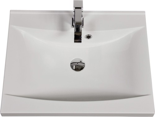 Umywalka dolomitowa LUCY-600C biała