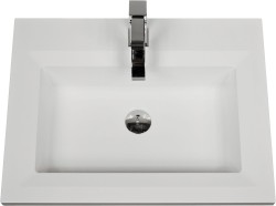 Umywalka dolomitowa MEWA-610C biała