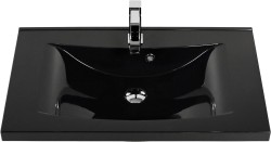 Umywalka dolomitowa LUCY-800C czarna