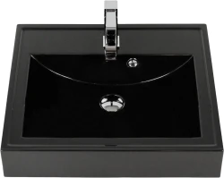 Umywalka dolomitowa UFKS-600 czarna [PRODUKT NIEDOSTĘPNY]