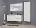 Umywalka podwójna biała 120 cm LUCY-1200D z meblami łazienkowymi Elegante