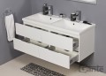 Umywalka podwójna biała 120cm LUCY-1200D z szafką pod umywalkę Elegante