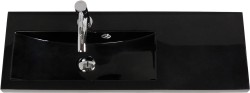 Umywalka dolomitowa TIPI-900/310L czarna [PRODUKT NIEDOSTĘPNY]