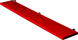 Półka łazienkowa czerwona 100cm FOKUS [PRODUKT NIEDOSTĘPNY]