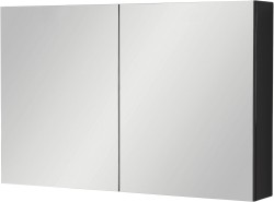 Szafka łazienkowa z lustrem czarna matowa 100x65cm BELLI GOLD