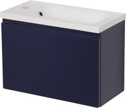 Szafka łazienkowa granatowa 50cm CLER z umywalką