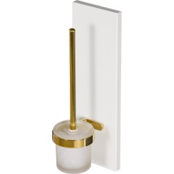 Szczotka wc złota na białej płycie BELLI GOLD [PRODUKT NIEDOSTĘPNY]