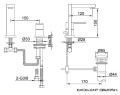Bateria umywalkowa dwuotworowa Kohlman Excelent QB205H - wymiary