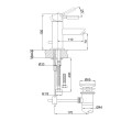Bateria umywalkowa Kohlman Roxin QB100R (schemat)