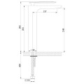 Bateria umywalkowa czarna wysoka Kohlman Experience QB170EB (schemat)