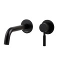 Bateria umywalkowa czarna podtynkowa Kohlman Roxin Black QW180RB