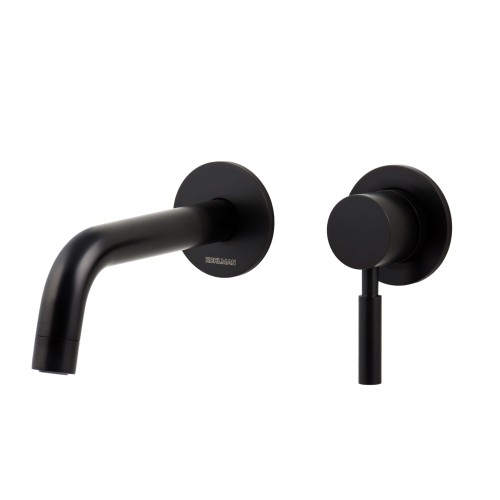 Bateria umywalkowa czarna podtynkowa Kohlman Roxin Black QW180RB