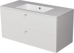 Szafka łazienkowa biała 101cm ARGENTO z umywalką