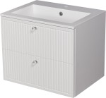 Szafka łazienkowa biała 61cm ARGENTO z umywalką