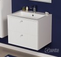 Szafka łazienkowa biała 61cm Argento ARG-B-U61/46/2 z umywalką ARGO-610C.