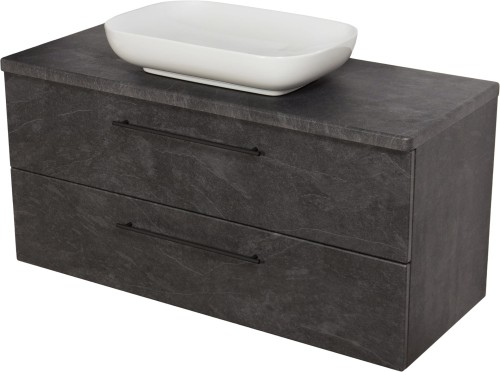 Szafka łazienkowa 120cm grafitowa Negra NEG-G-U120/48/2 i umywalka ceramiczna PREMIUM 60 biała.