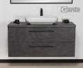 Szafka łazienkowa 120cm grafitowa Negra NEG-G-U120/48/2 i umywalka ceramiczna PREMIUM 60 biała.