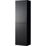 Regał łazienkowy czarny 45x155 cm GLOW - złote uchwyty