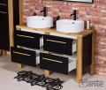 Szafka łazienkowa z dwiema umywalkami 130cm Cortez