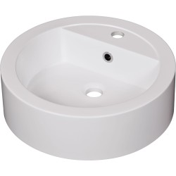 Umywalka dolomitowa okrągła LENA-460 biała