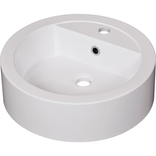 Umywalka dolomitowa okrągła LENA-460 biała