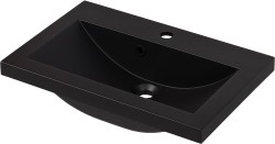 Umywalka dolomitowa Clever-600 czarna matowa
